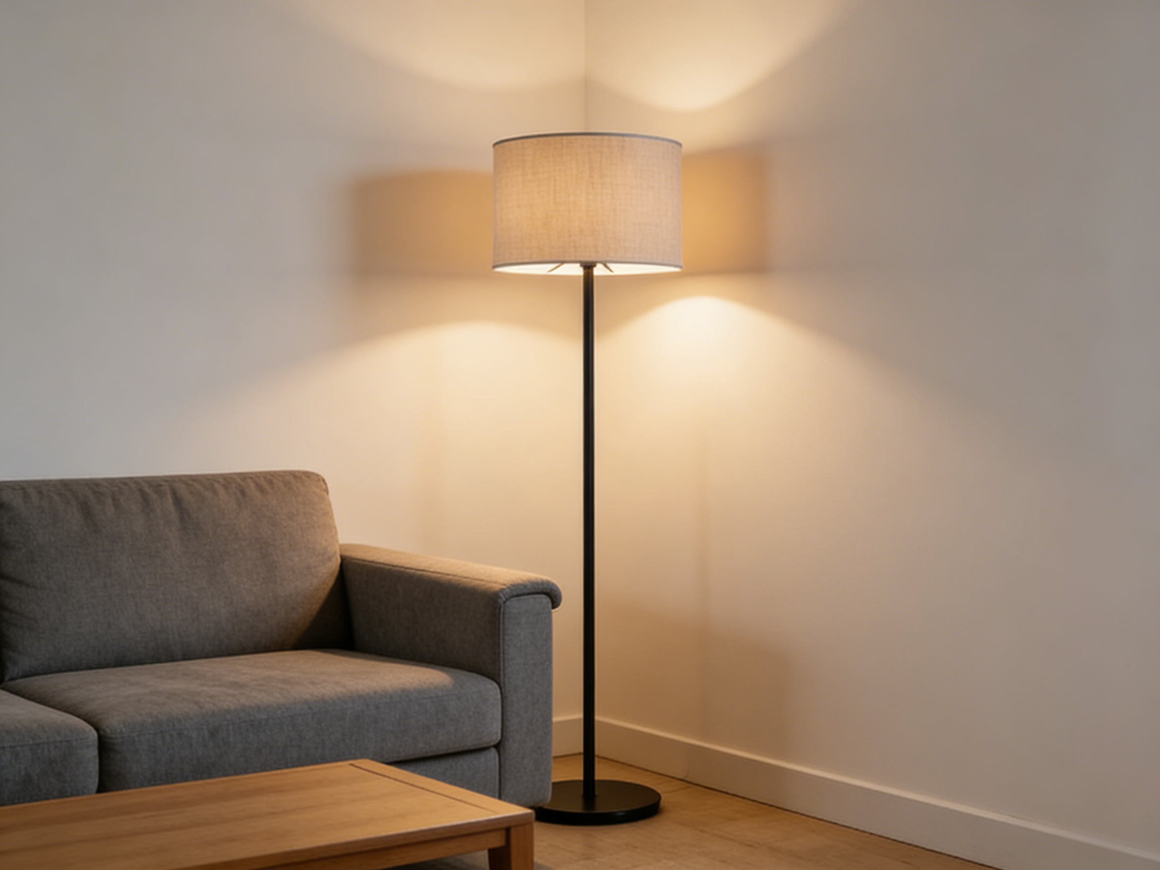 Fabric Drum Tischlampe