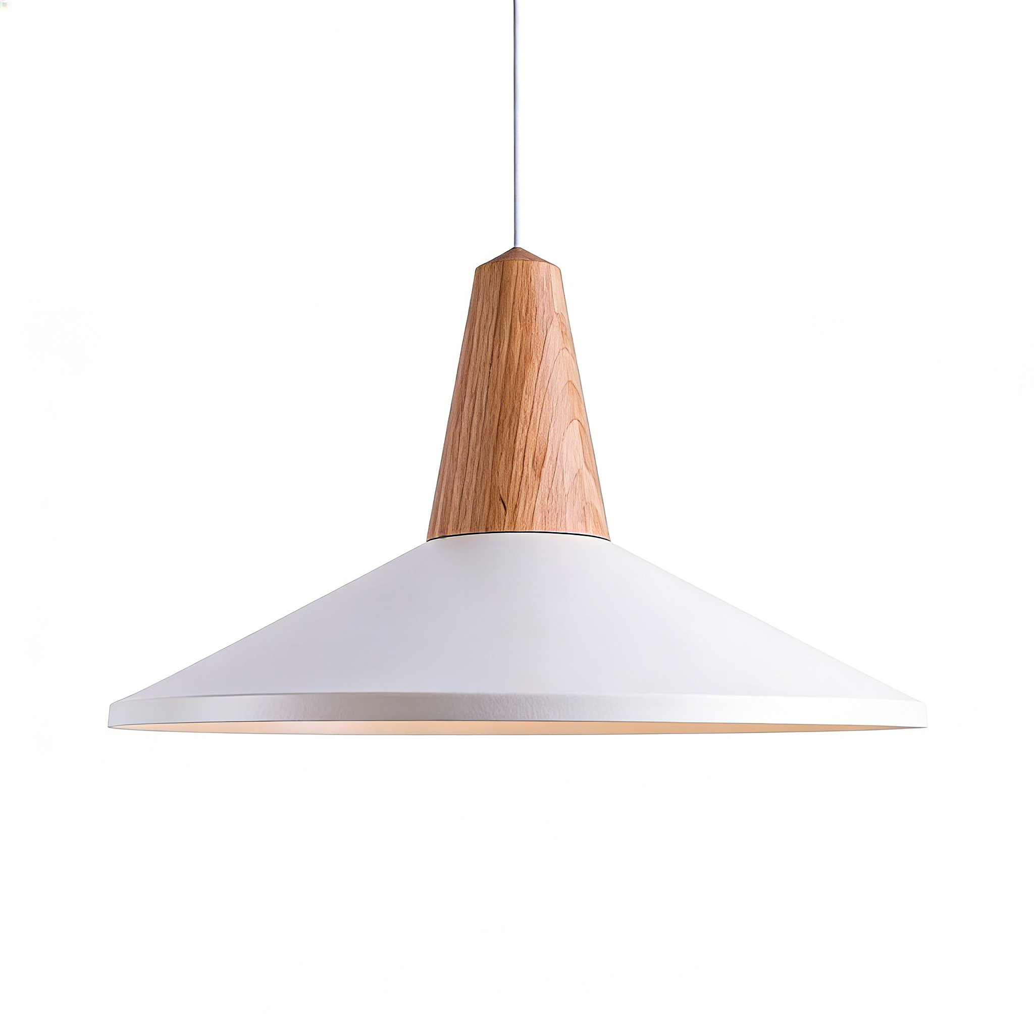 Minimalist Round Deckenleuchte - Metall Minimalistisch Design auf weißem Hintergrund