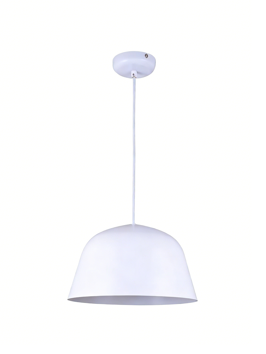 Minimalist White Pendelleuchte - Metall Minimalistisch Design auf wei?em Hintergrund