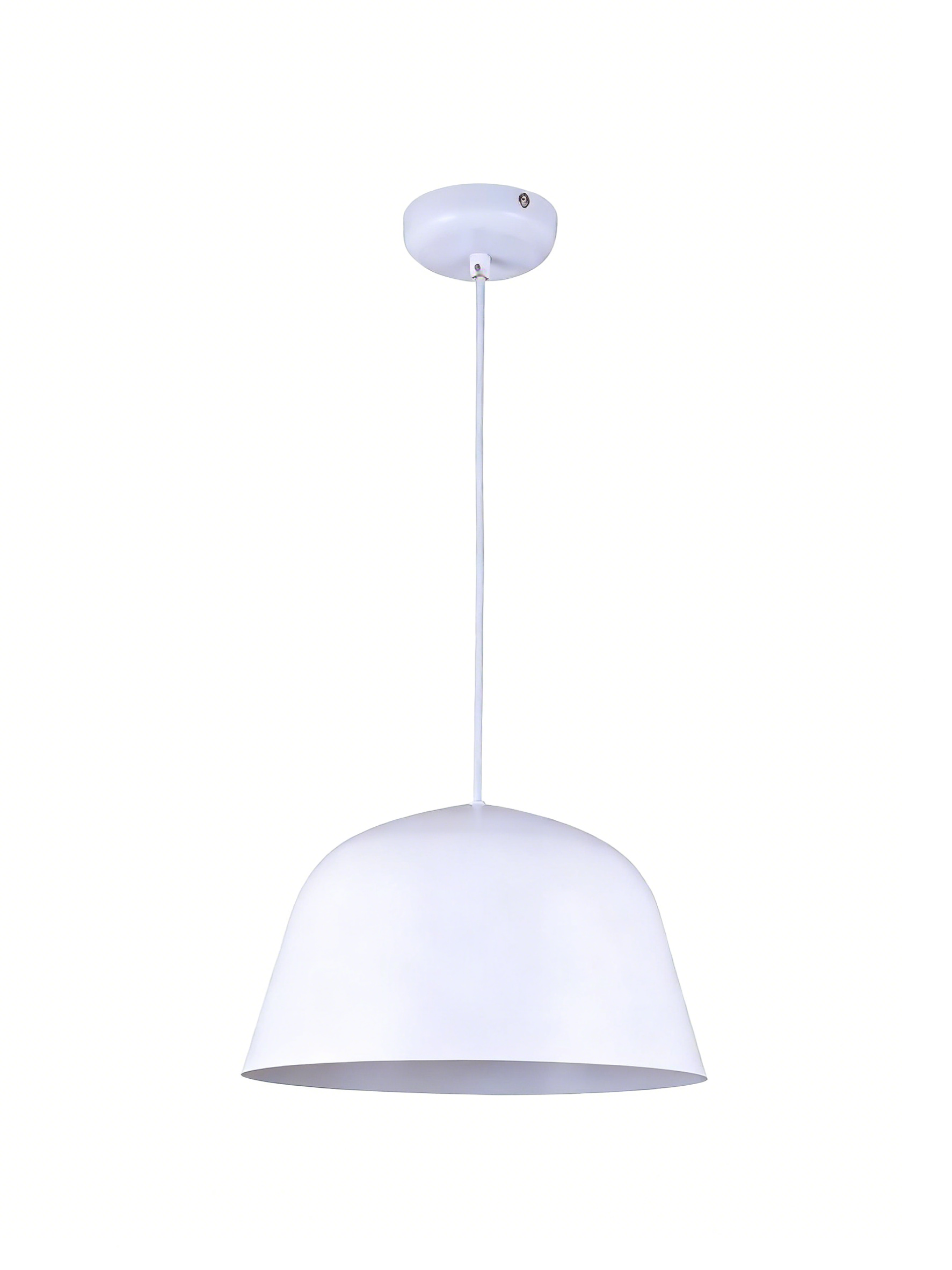 Minimalist White Pendelleuchte - Metall Minimalistisch Design auf wei?em Hintergrund