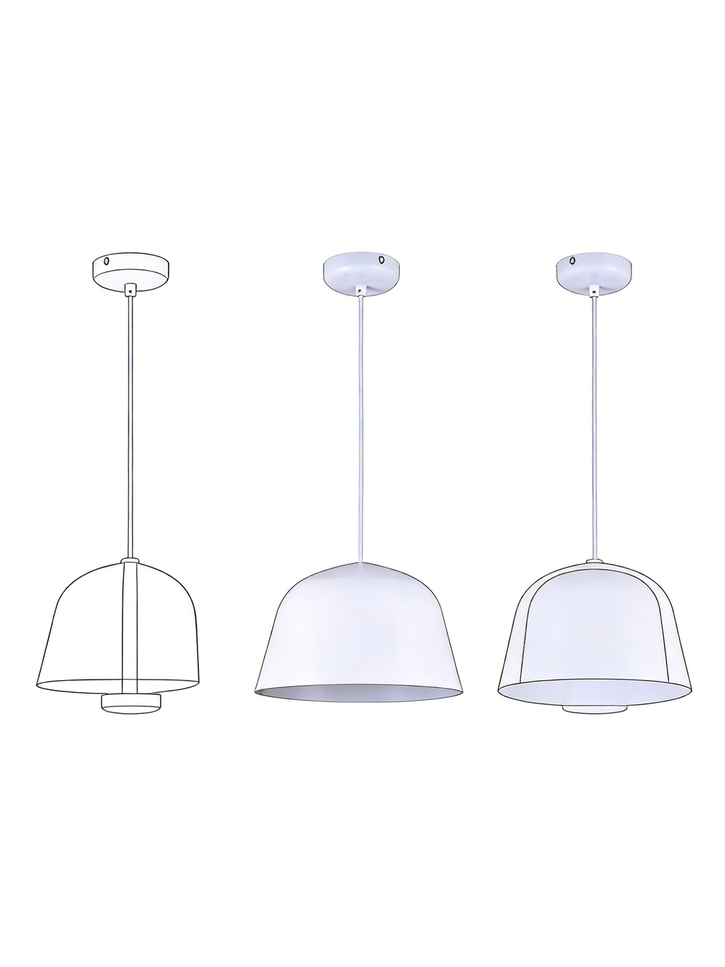 Minimalist White Pendelleuchte