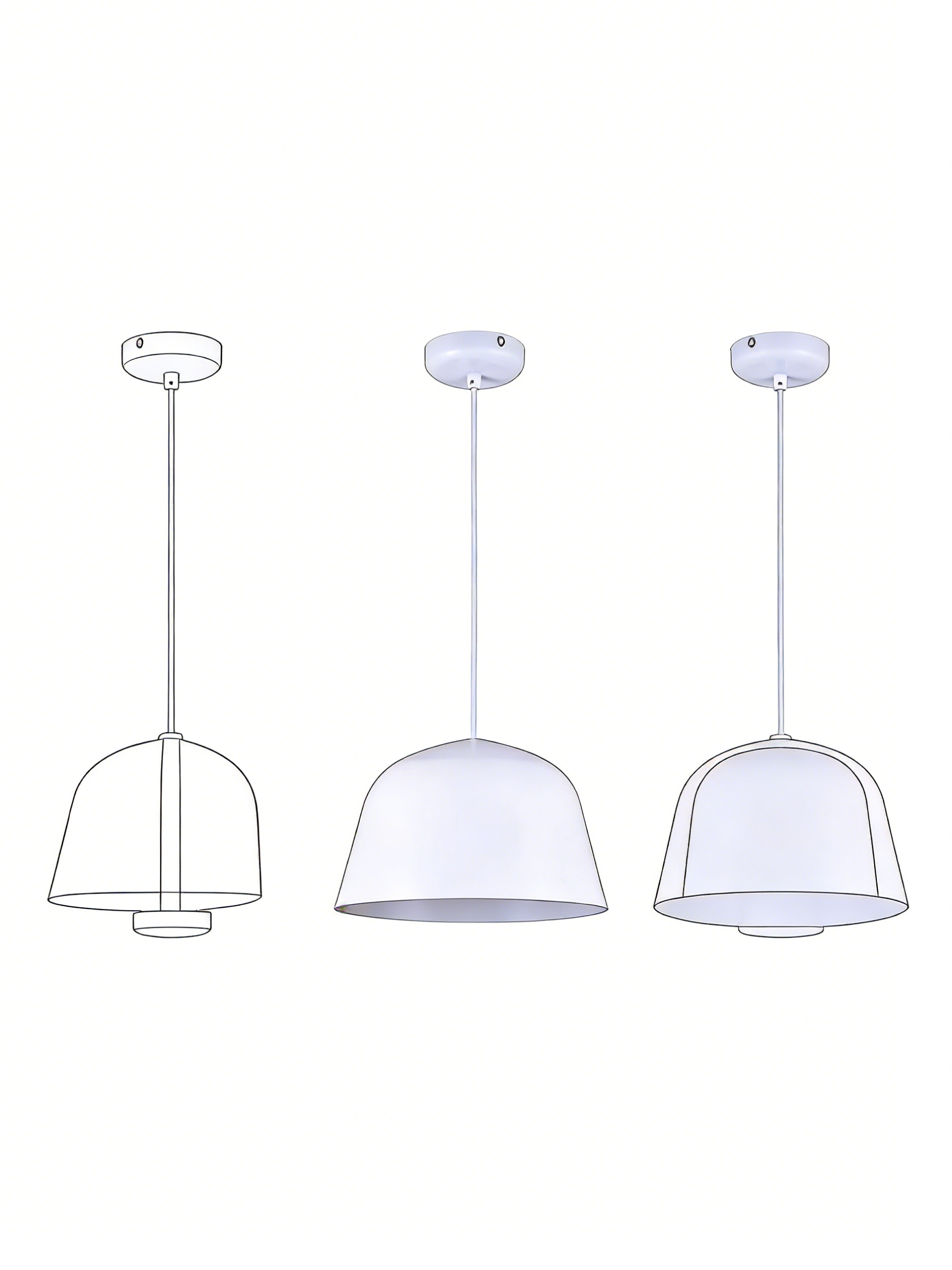 Minimalist White Pendelleuchte