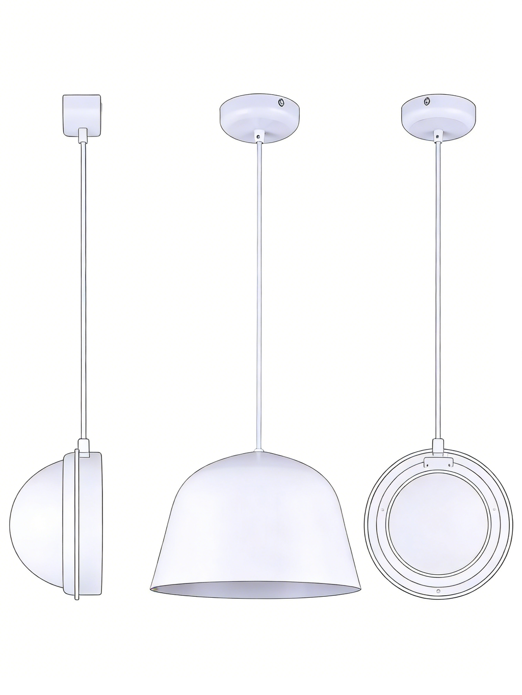 Minimalist White Pendelleuchte